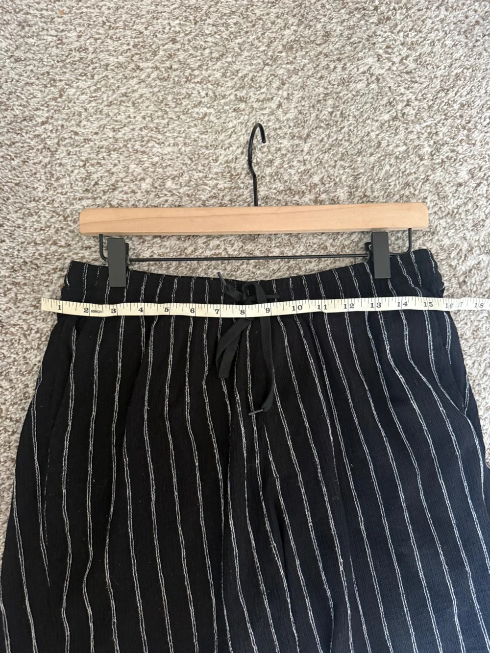 Pacsun Black Stripe Linen Shorts  Men's Black Pinstripe Casual Shorts M